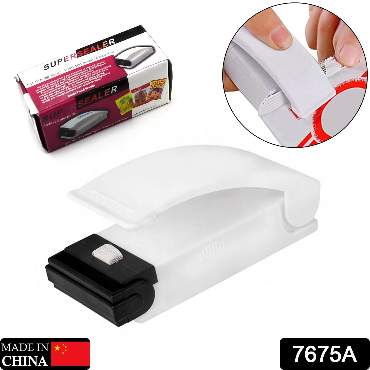 7675A Multifunctional Household Mini Portable Super Sealer Handy Plastic Bag Sealer Sealing Machine 7675A Multifunctional Household Mini Portable Super Sealer Handy Plastic Bag Sealer Sealing Machine